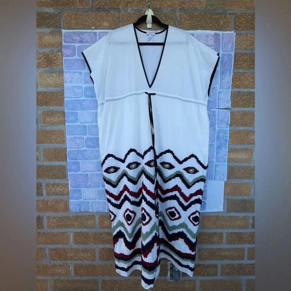 ERES Cigale Drawstring Embroidered Midi Dress s/m - Picture 12 of 16